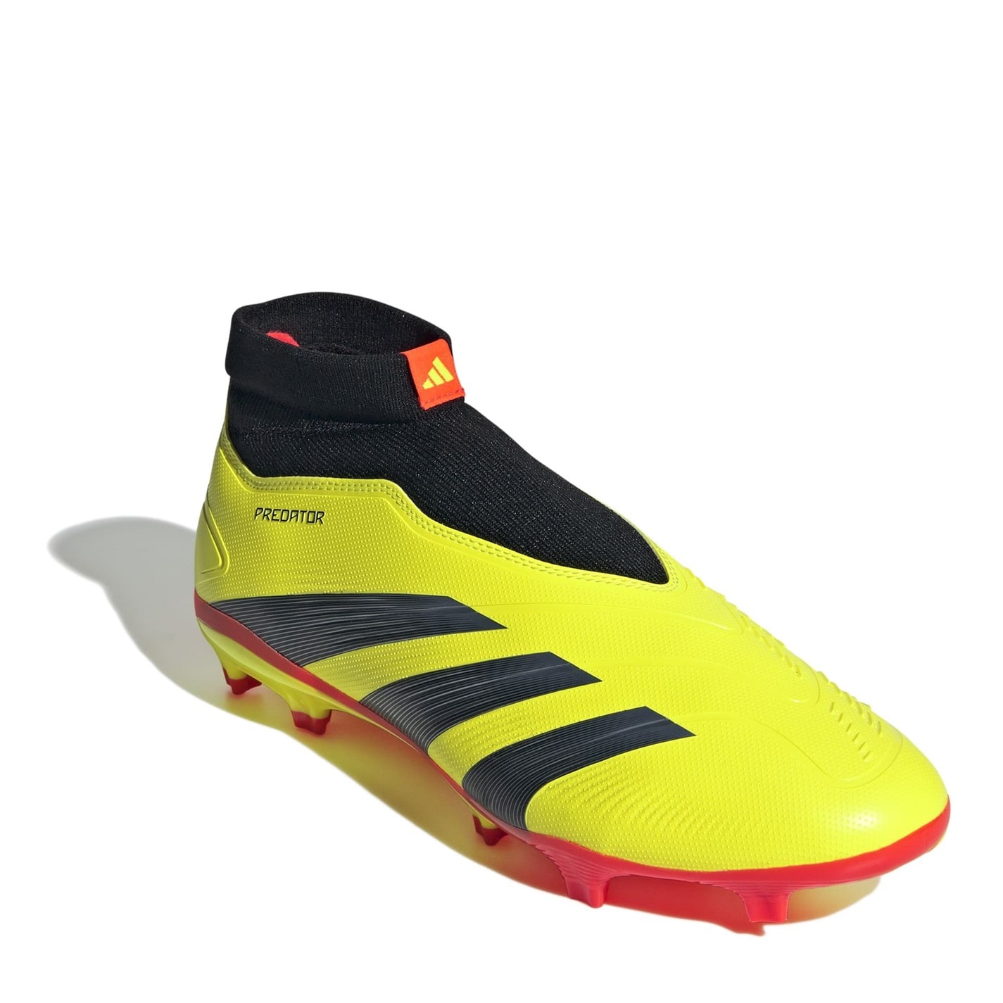 Ghete de fotbal adidas Predator 24 League Laceless Firm Ground galben negru rosu