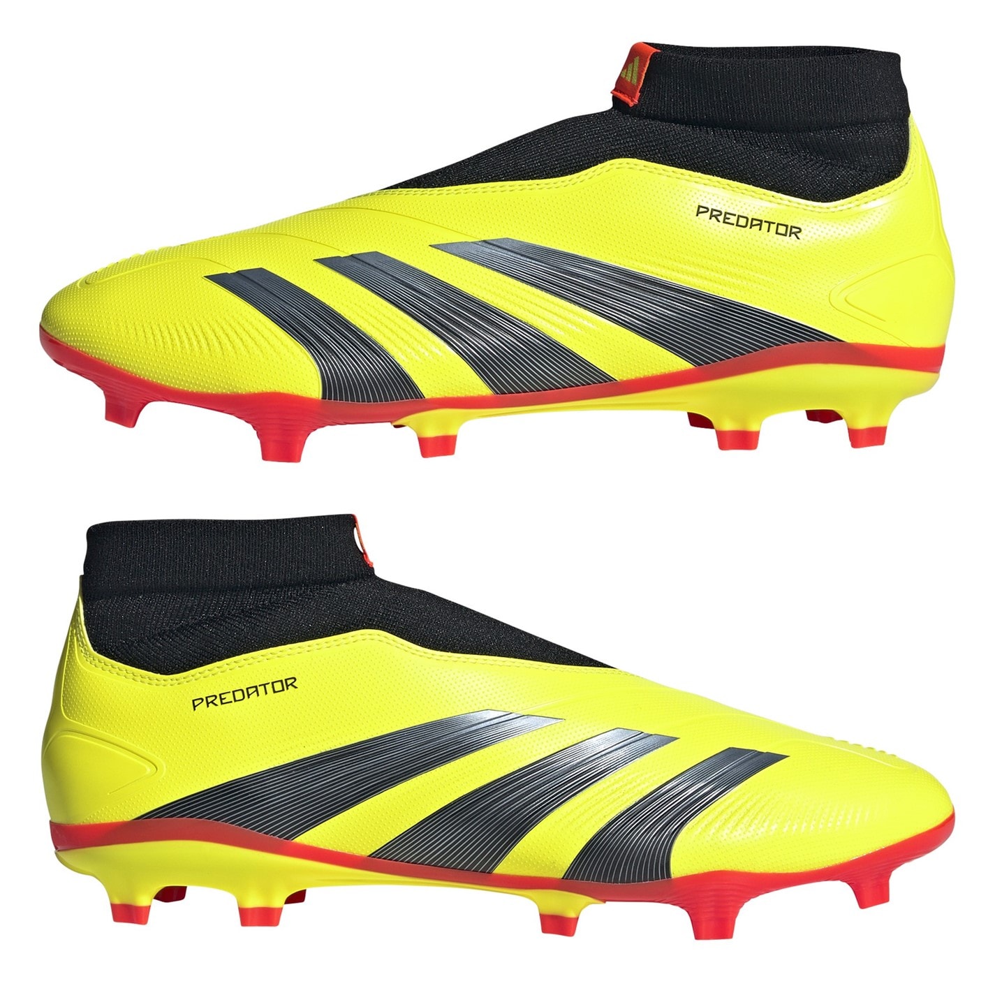 Ghete de fotbal adidas Predator 24 League Laceless Firm Ground galben negru rosu