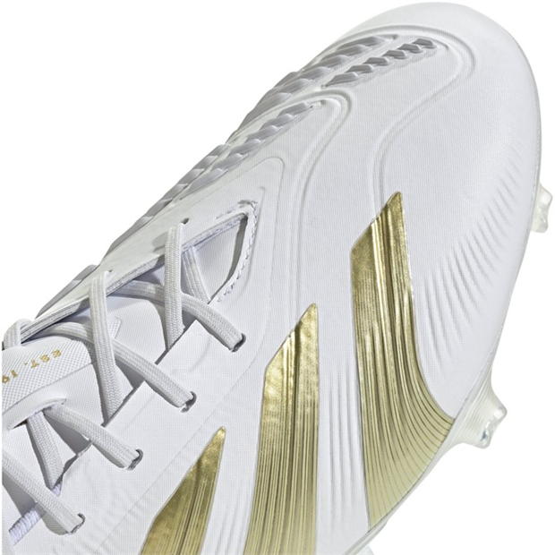 Ghete de fotbal adidas Predator Elite Firm Ground alb auriu