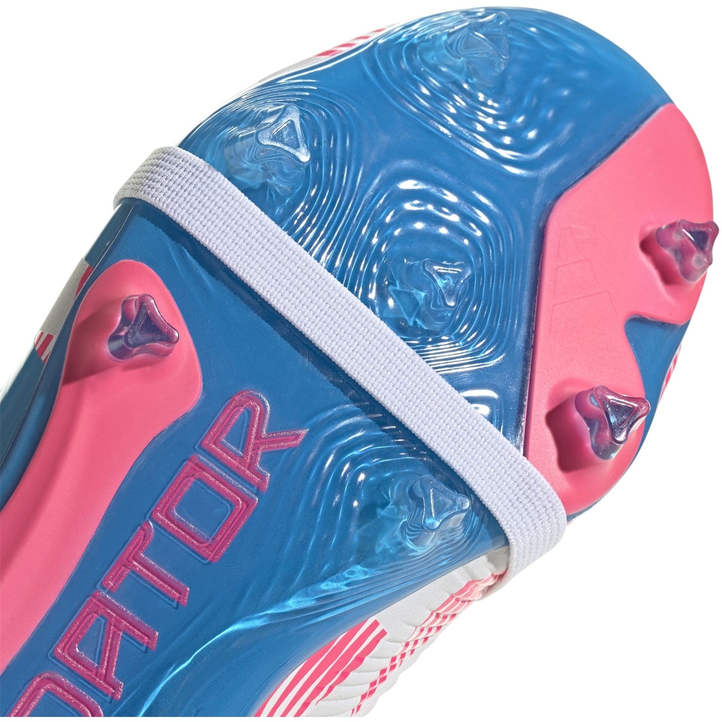 Ghete de fotbal adidas Predator Elite Fold-over Tongue Firm Ground pentru copii alb roz