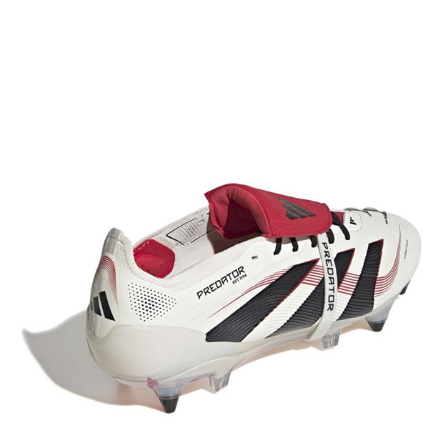 Ghete de fotbal adidas Predator Elite Fold Over Tongue gazon sintetic alb negru rosu