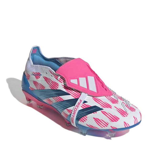 Ghete de fotbal adidas Predator Elite Foldover Tongue Firm Ground alb roz