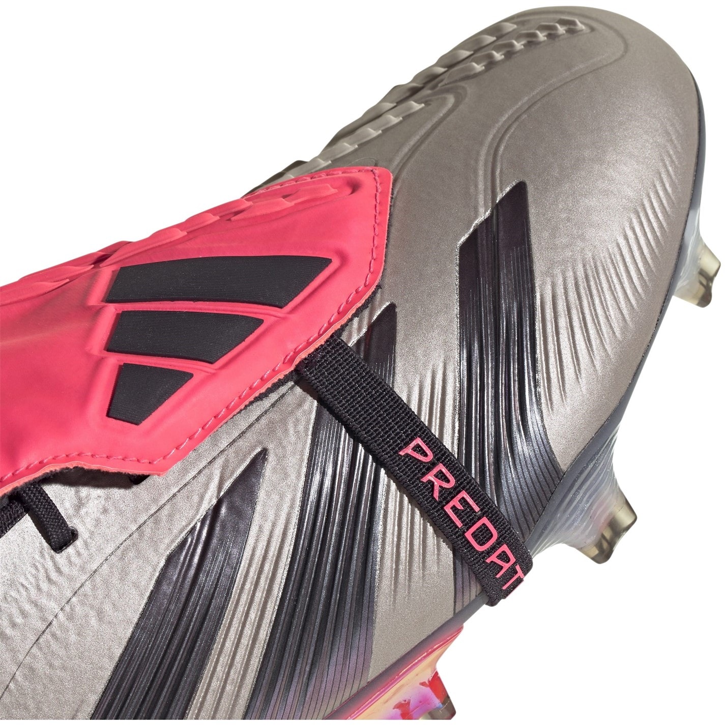 Ghete de fotbal adidas Predator Elite Foldover Tongue Firm Ground argintiu negru