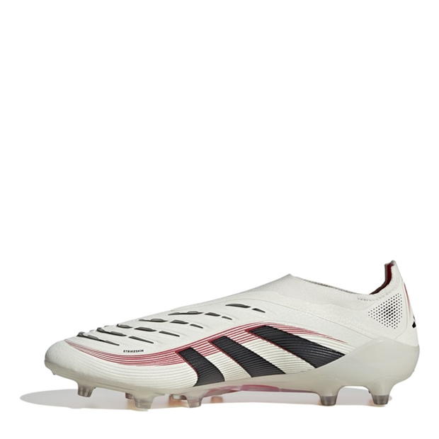 Ghete de fotbal adidas Predator Elite Laceless Artificial Ground alb negru rosu