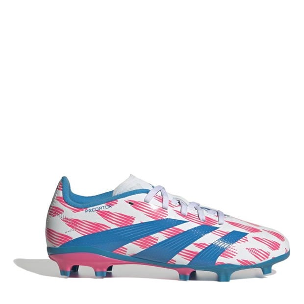 Ghete de fotbal adidas Predator League Firm Ground pentru Copii alb roz