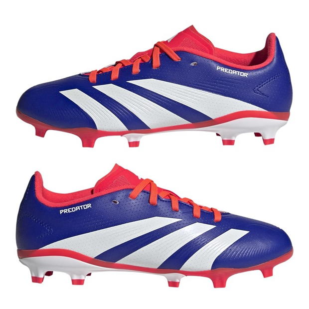 Ghete de fotbal adidas Predator League Firm Ground pentru Copii albastru alb rosu