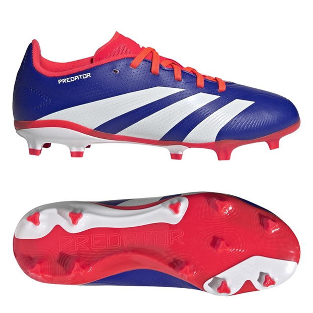 Ghete de fotbal adidas Predator League Firm Ground pentru Copii albastru alb rosu