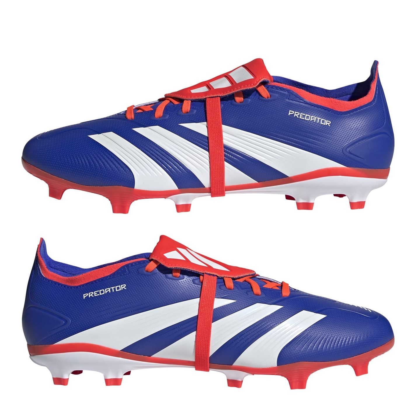 Ghete de fotbal adidas Predator League Fold-Over Tongue Firm Ground albastru alb rosu