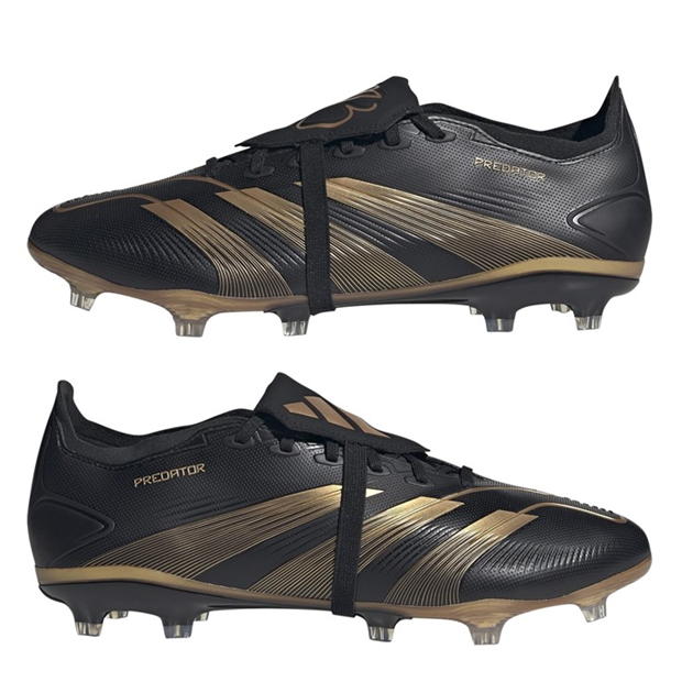 Ghete de fotbal adidas Predator League Fold-Over Tongue Firm Ground negru auriu