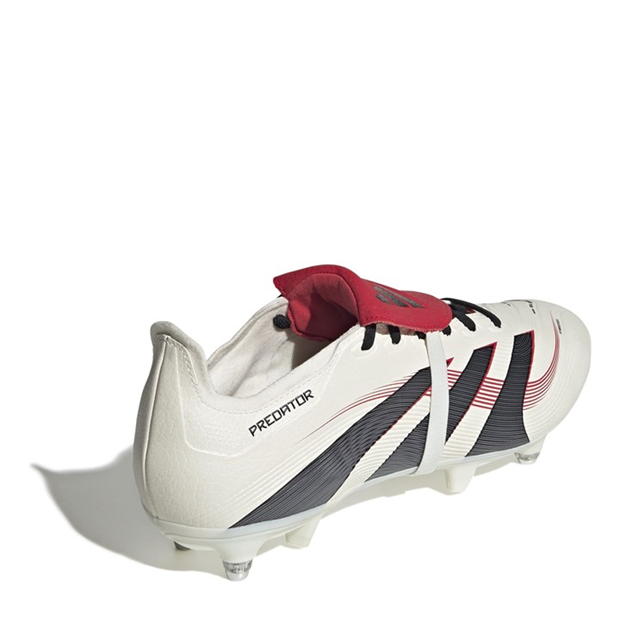 Ghete de fotbal adidas Predator League Fold Over Tongue gazon sintetic alb negru rosu