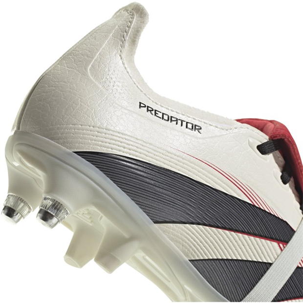 Ghete de fotbal adidas Predator League Fold Over Tongue gazon sintetic alb negru rosu