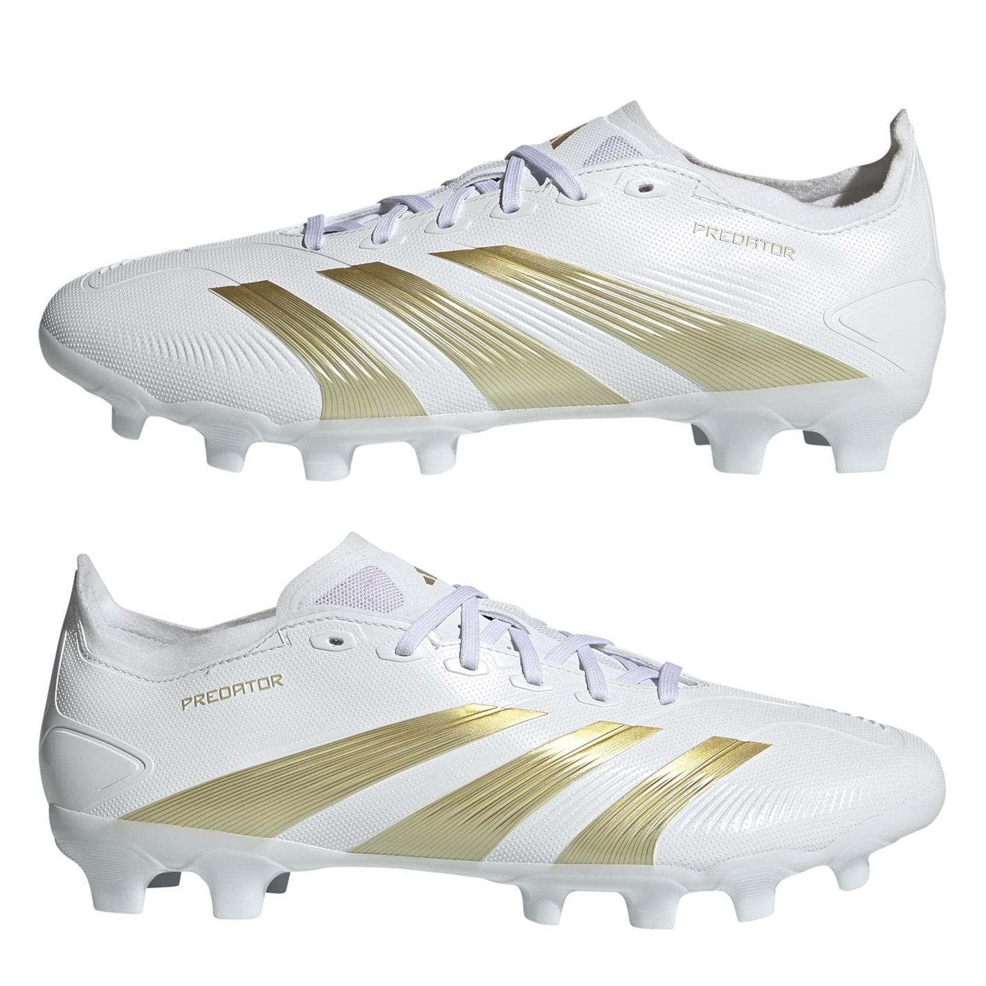 Ghete de fotbal adidas Predator League Multi Ground alb auriu