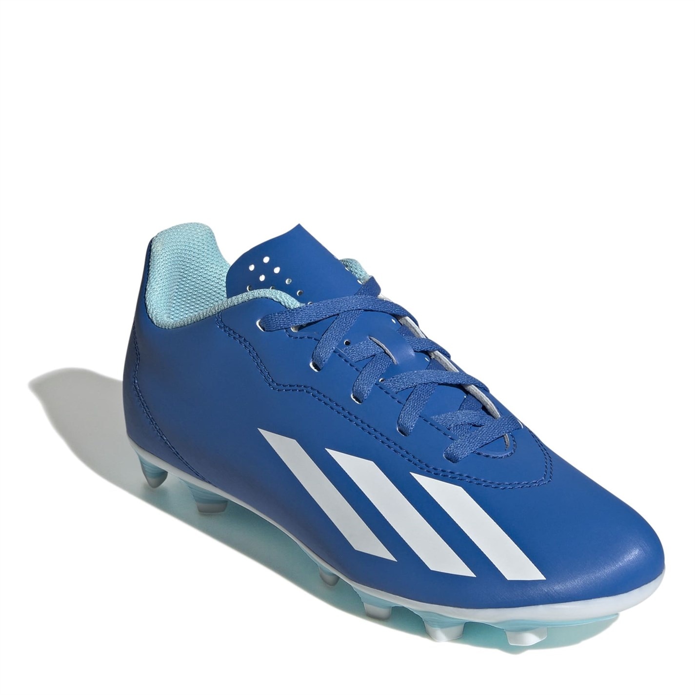 Ghete de fotbal adidas X Crazyfast Club Flexible Firm Ground pentru Copii albastru alb