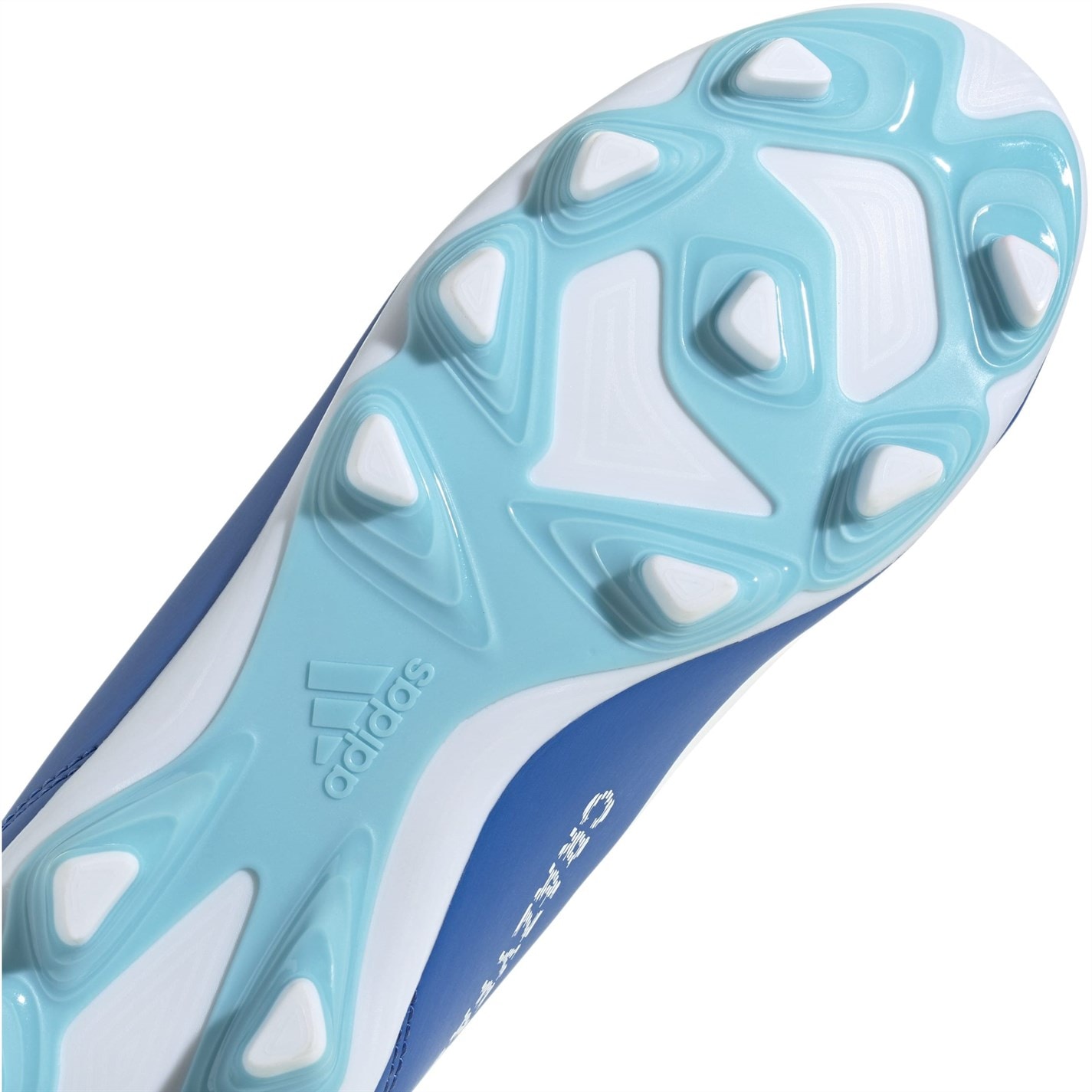 Ghete de fotbal adidas X Crazyfast Club Flexible Firm Ground pentru Copii albastru alb