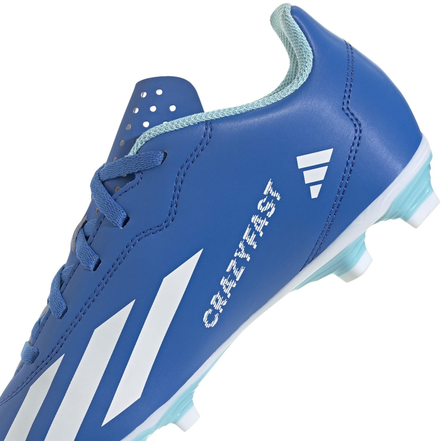 Ghete de fotbal adidas X Crazyfast Club Flexible Firm Ground pentru Copii albastru alb