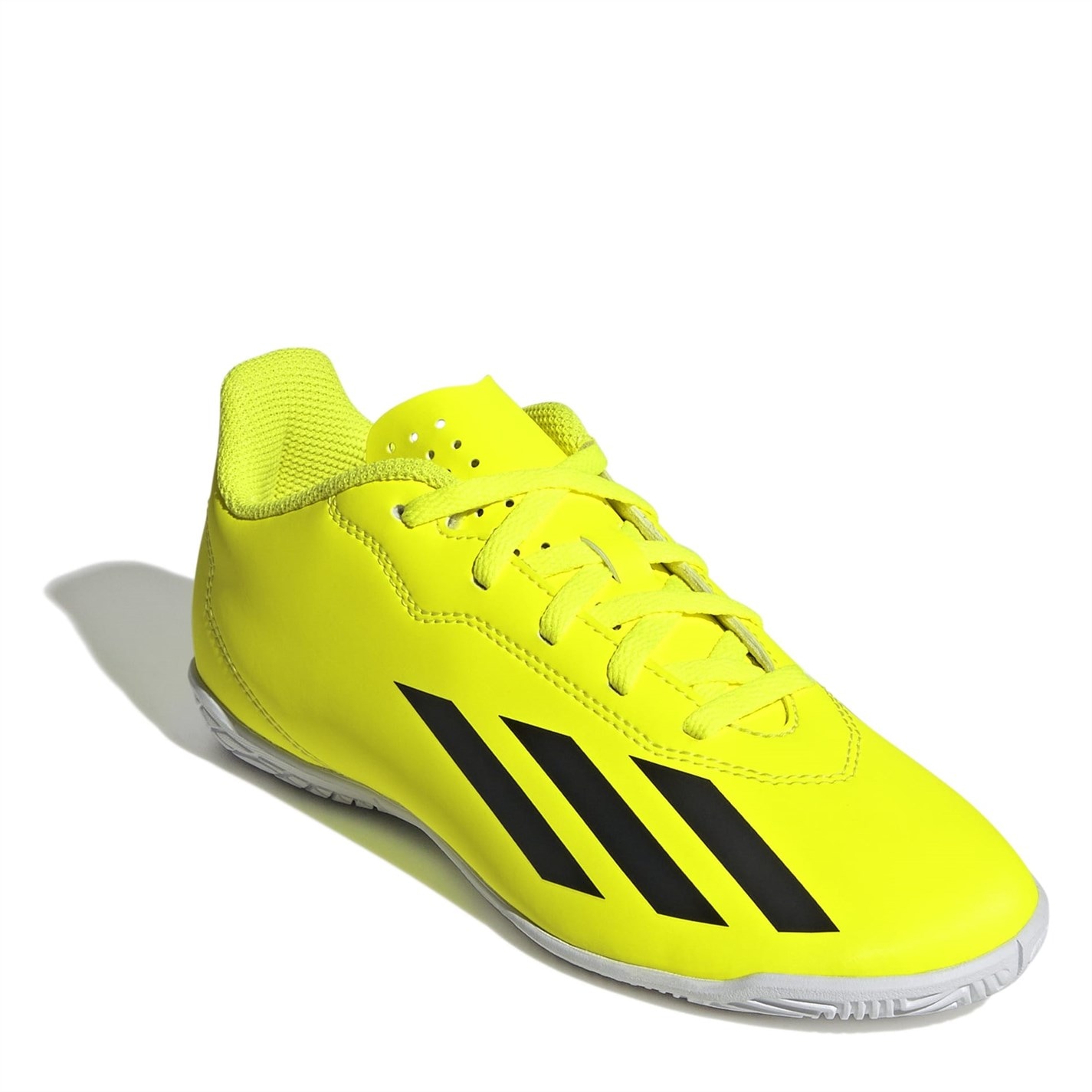 Ghete de fotbal adidas X Crazyfast Club Juniors Indoor galben negru alb