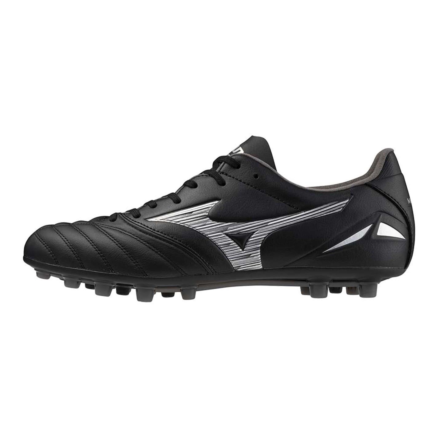 Ghete de fotbal Mizuno Morelia IV Artificial Ground negru argintiu