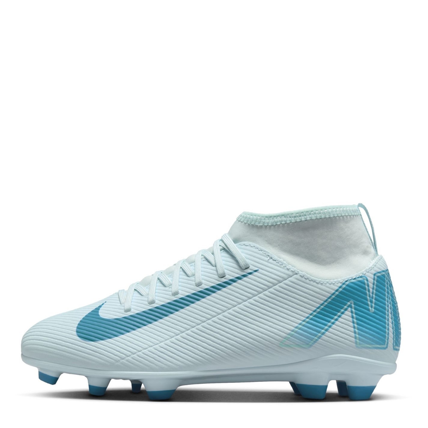 Ghete de fotbal Nike Mercurial Superfly 10 Club Firm Ground pentru copii albastru baltic