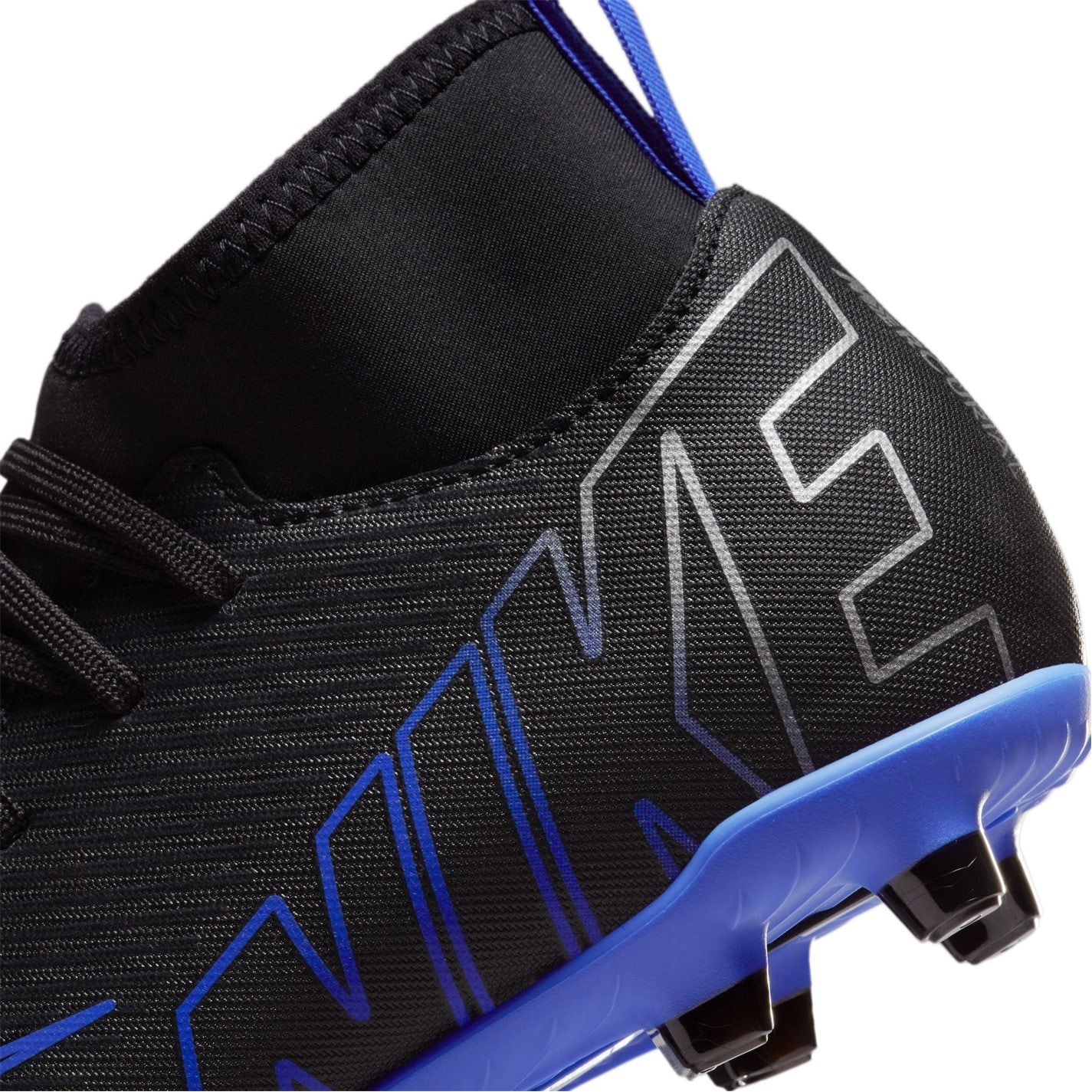 Ghete de fotbal Nike Mercurial Superfly 9 Club Firm Ground pentru copii negru chrome