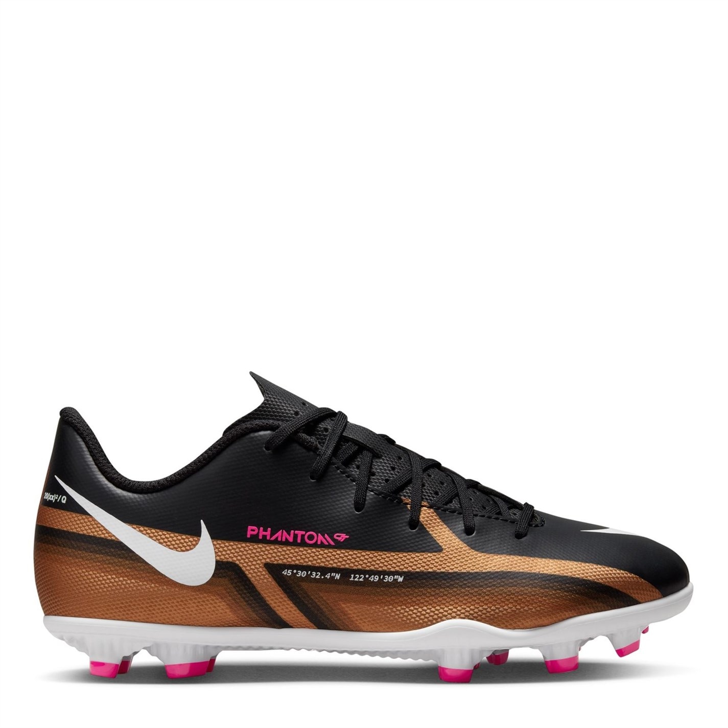 Ghete de fotbal Nike Phantom GT2 Club Juniors FG metalic maro