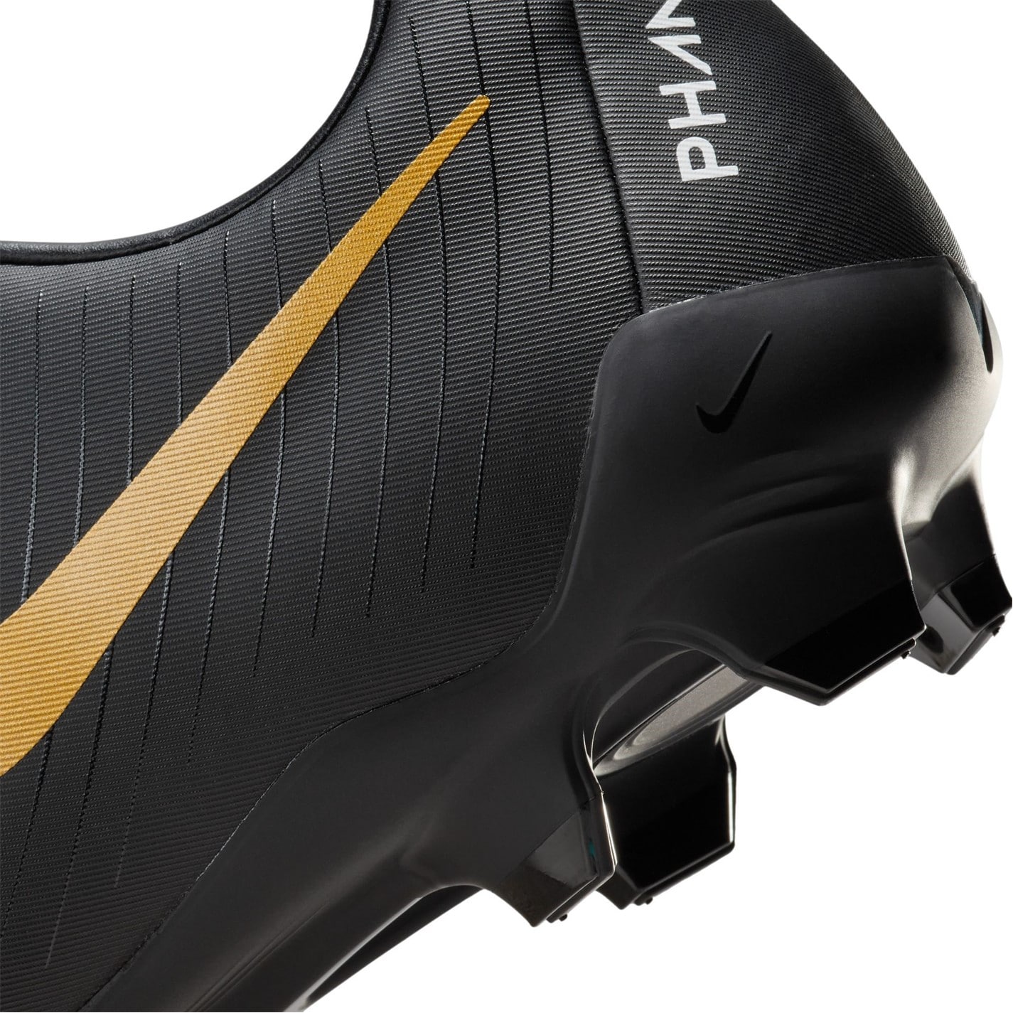 Ghete de fotbal Nike Phantom GX II Academy Firm Ground alb negru auriu