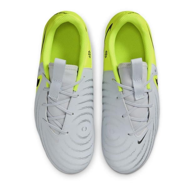 Ghete de fotbal Nike Phantom GX II Academy Firm Ground pentru copii argintiu galben