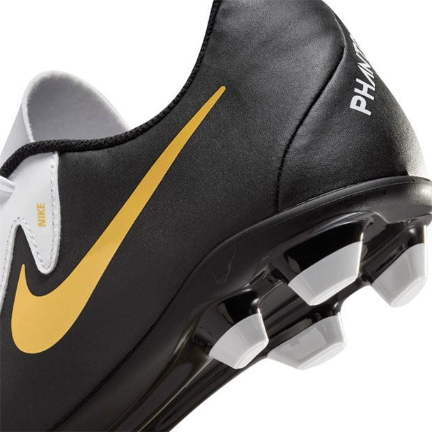 Ghete de fotbal Nike Phantom GX II Club Firm Ground alb negru auriu