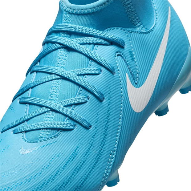 Ghete de fotbal Nike Phantom Luna II Academy Firm Ground pentru copii albastru baltic