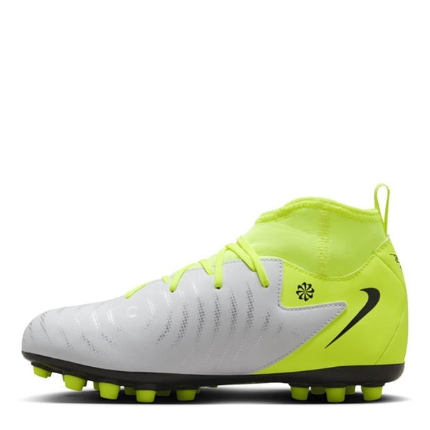 Ghete de fotbal Nike Phantom Luna II Academy Juniors Artificial Ground argintiu galben