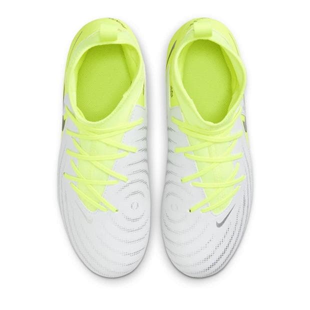 Ghete de fotbal Nike Phantom Luna II Academy Juniors Artificial Ground argintiu galben