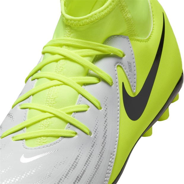 Ghete de fotbal Nike Phantom Luna II Academy Juniors Artificial Ground argintiu galben