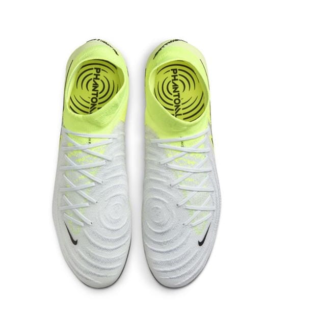 Ghete de fotbal Nike Phantom Luna II Elite Firm Ground argintiu galben