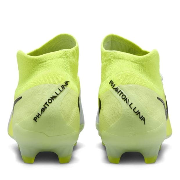 Ghete de fotbal Nike Phantom Luna II Elite Firm Ground argintiu galben