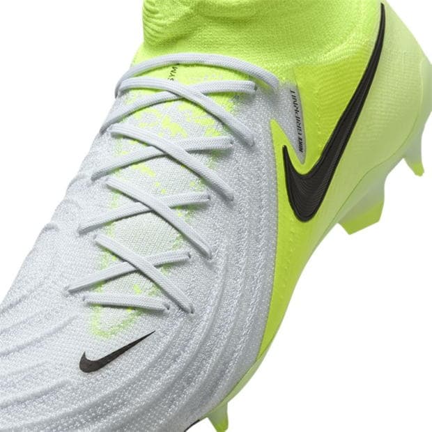 Ghete de fotbal Nike Phantom Luna II Elite Firm Ground argintiu galben