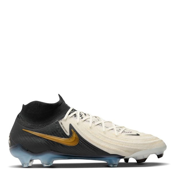 Ghete de fotbal Nike Phantom Luna II Elite Firm Ground alb negru auriu