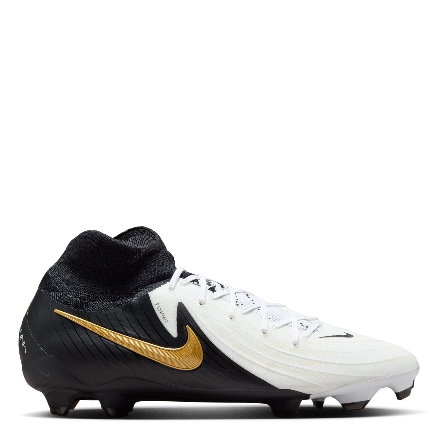 Ghete de fotbal Nike Phantom Luna II Pro Firm Ground alb negru auriu