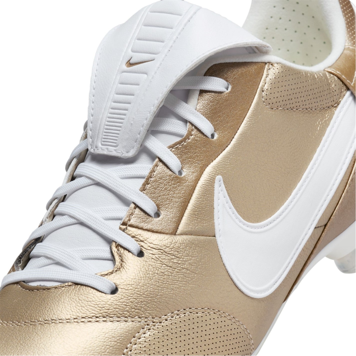 Ghete de fotbal Nike Premier 3 Firm Ground auriu alb