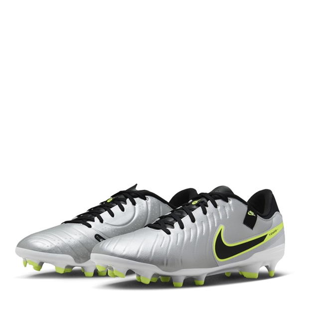 Ghete de fotbal Nike Tiempo Legend 10 Academy Firm Ground argintiu galben