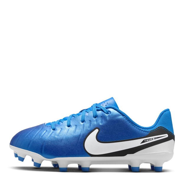 Ghete de fotbal Nike Tiempo Legend 10 Academy Firm Ground pentru copii albastru baltic