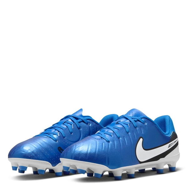 Ghete de fotbal Nike Tiempo Legend 10 Academy Firm Ground pentru copii albastru baltic