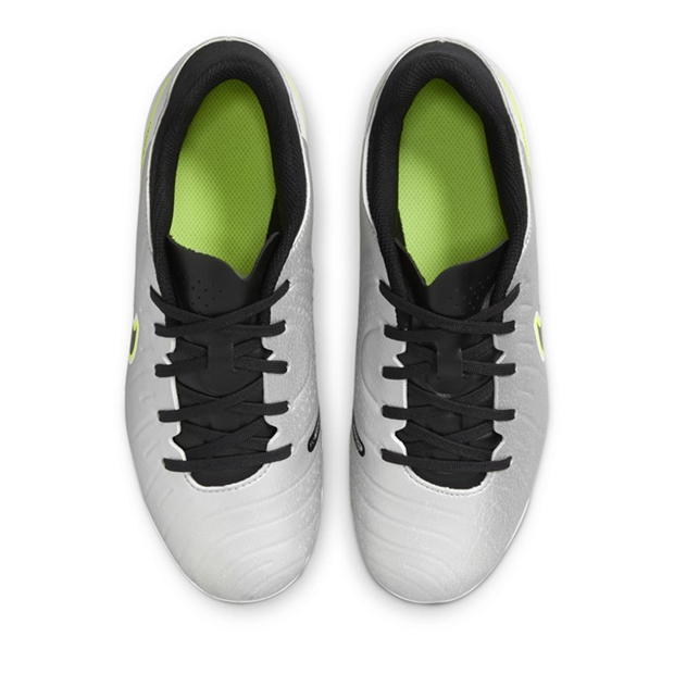 Ghete de fotbal Nike Tiempo Legend 10 Academy Firm Ground pentru copii argintiu galben