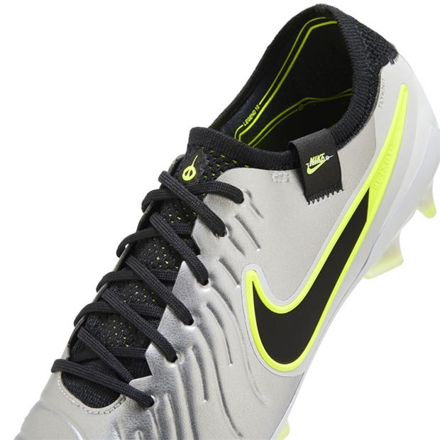 Ghete de fotbal Nike Tiempo Legend 10 Elite Firm Ground argintiu galben