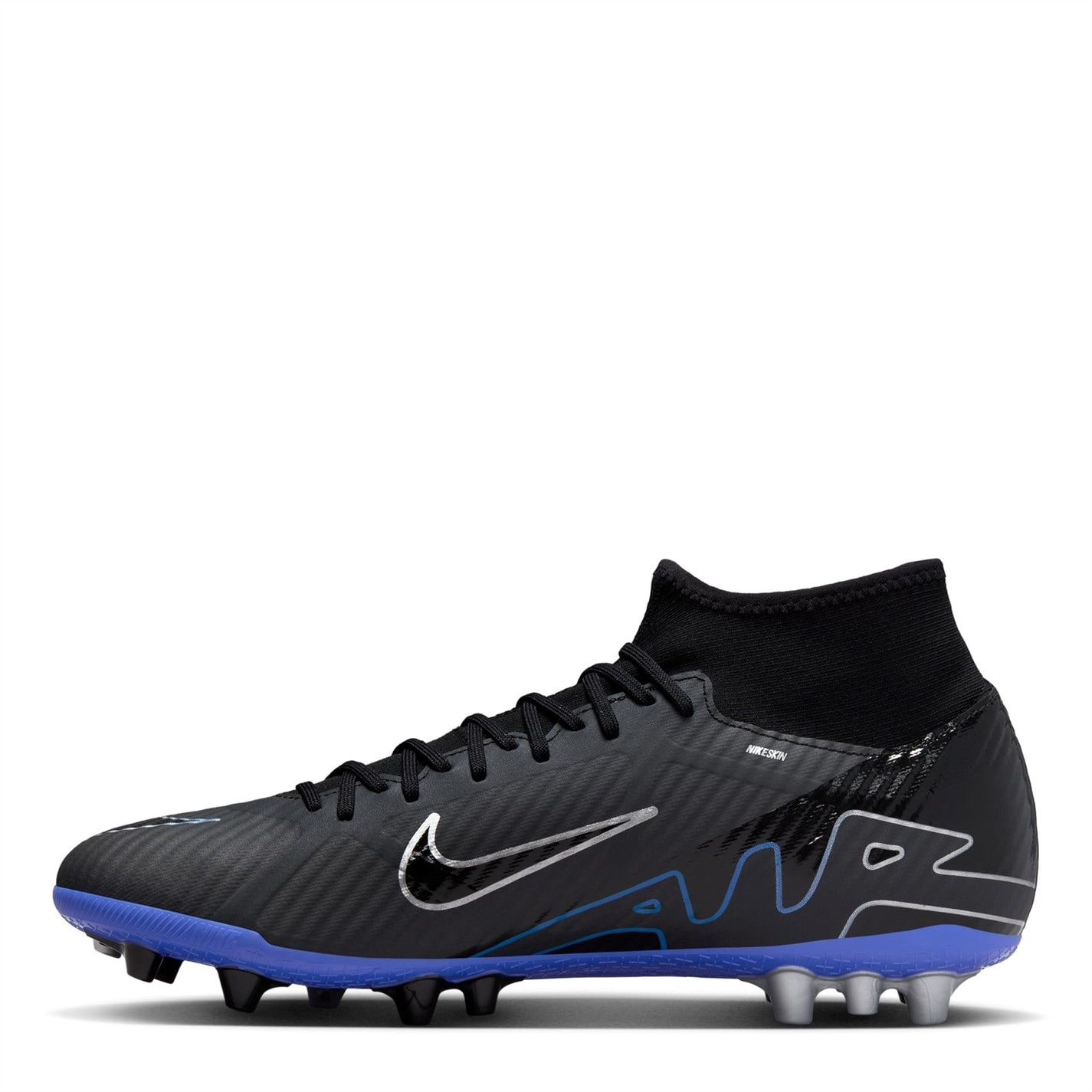 Ghete de fotbal Nike Zoom Mercurial Superfly 9 Academy AG Artificial-Grass negru chrome