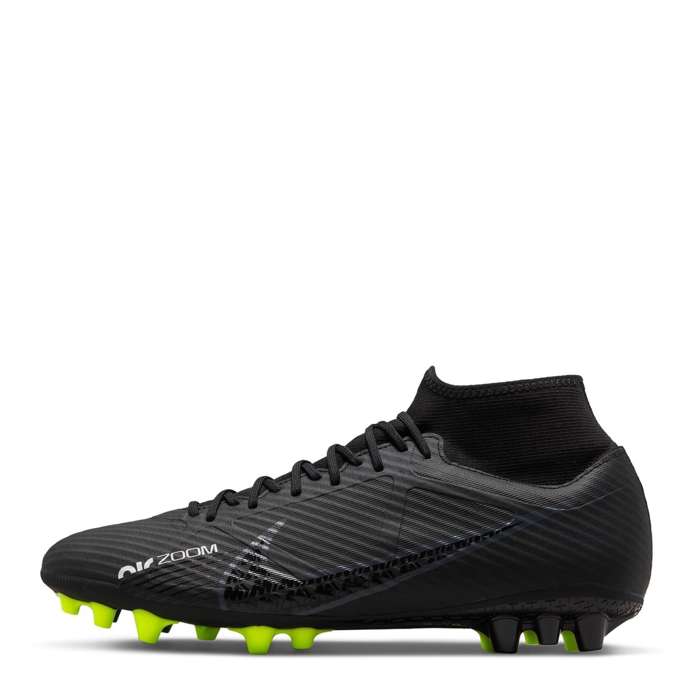 Ghete de fotbal Nike Zoom Mercurial Superfly 9 Academy AG Artificial-Grass negru gri