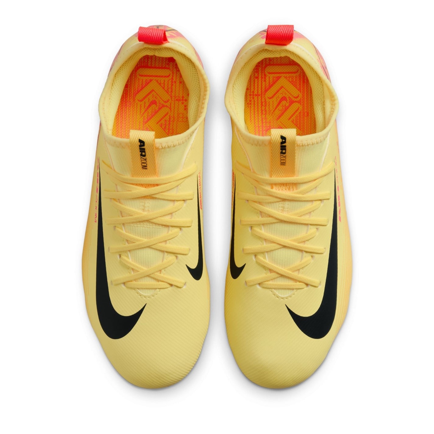 Ghete de fotbal Nike Zoom Mercurial Vapor 16 Academy Juniors Firm Ground portocaliu bleumarin