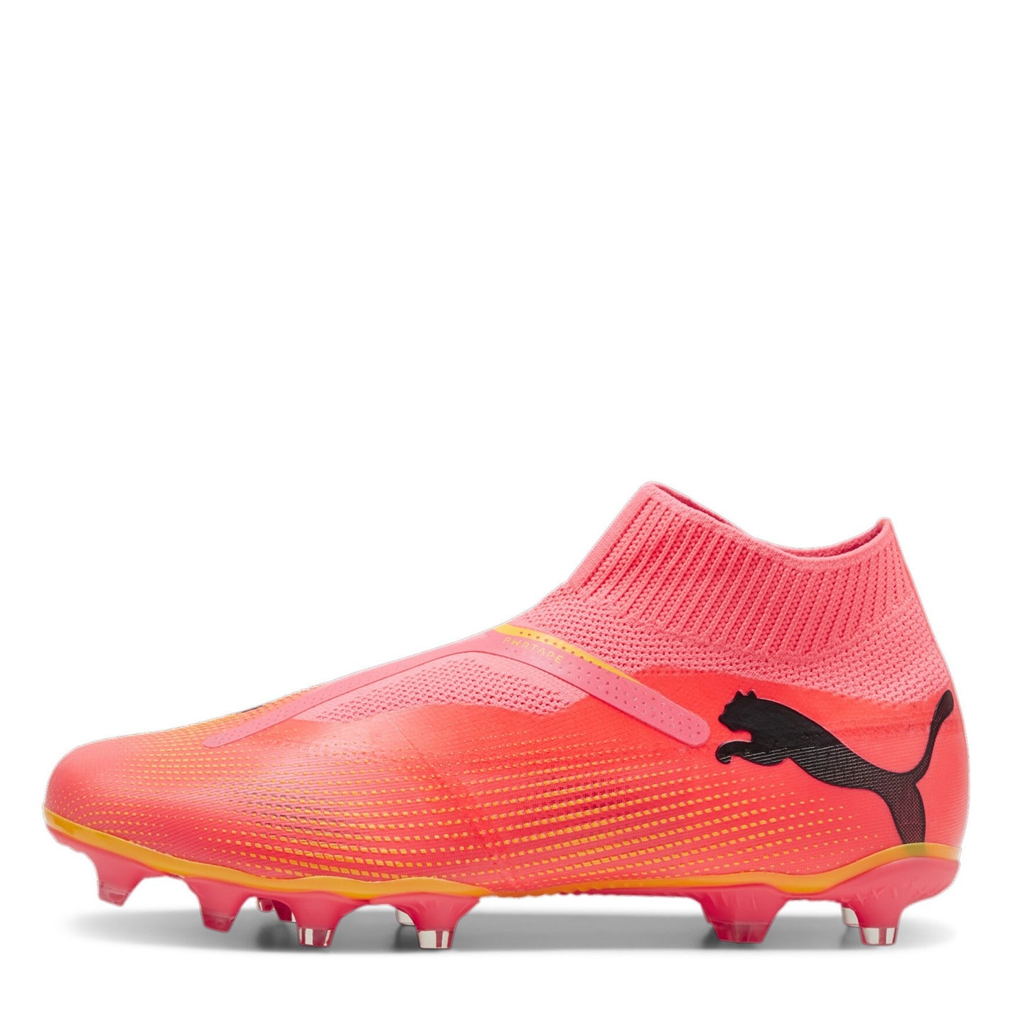 Ghete de fotbal Puma Future 7 Match+ Laceless Firm Ground portocaliu negru