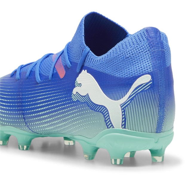 Ghete de fotbal Puma Future 7 Match Rush Firm Ground albastru alb verde