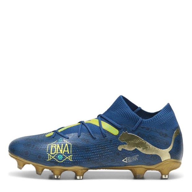 Ghete de fotbal Puma Future 7 Match Rush Firm Ground albastru galben auriu