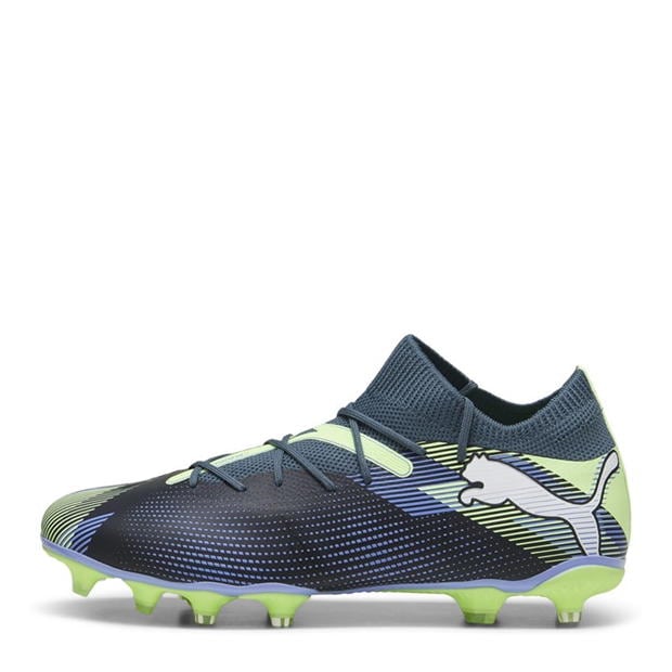 Ghete de fotbal Puma Future 7 Match Rush Firm Ground gri alb verde