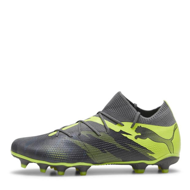 Ghete de fotbal Puma Future 7 Match Rush Firm Ground gri verde lime